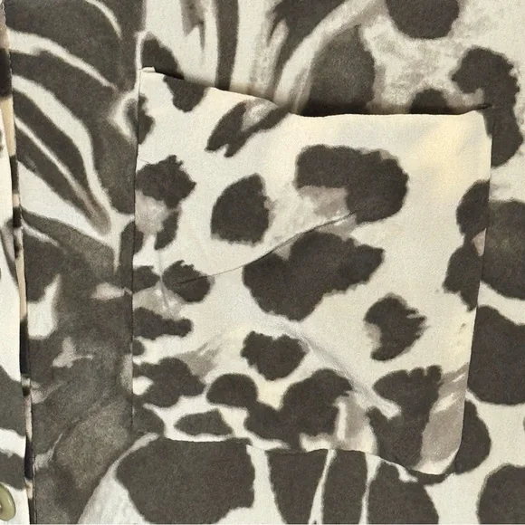 Diane Von Furstenberg Prita silk shirt dress leopard animal print. 100% Silk - Picture 7 of 15